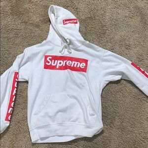 Supreme box logo white hoodie